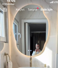 Köşe Motifli Lüks LED'li Ayna #32